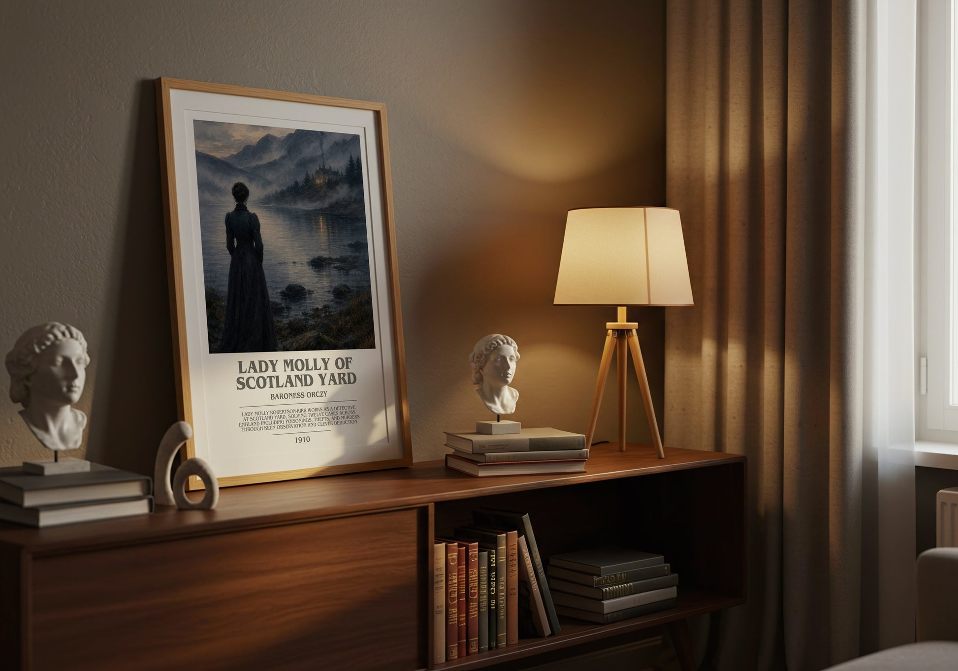 Lady Molly Of Scotland Yard bookish book poster framed on wall – mystery wall art