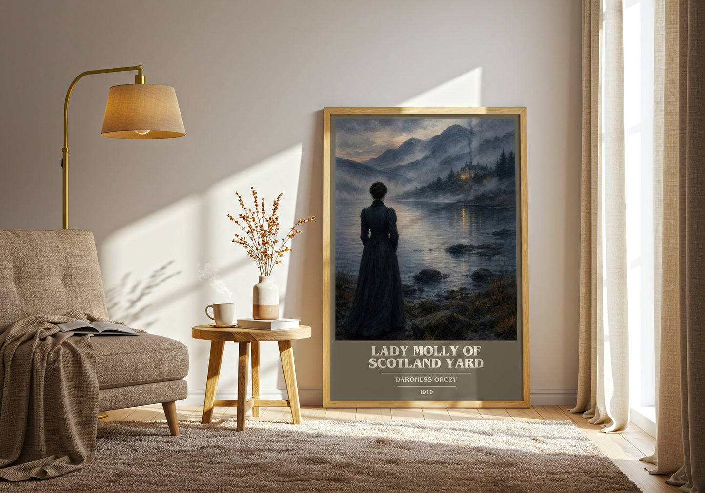 Lady Molly Of Scotland Yard book cover print on bookshelf – Baroness Orczy fan gift
