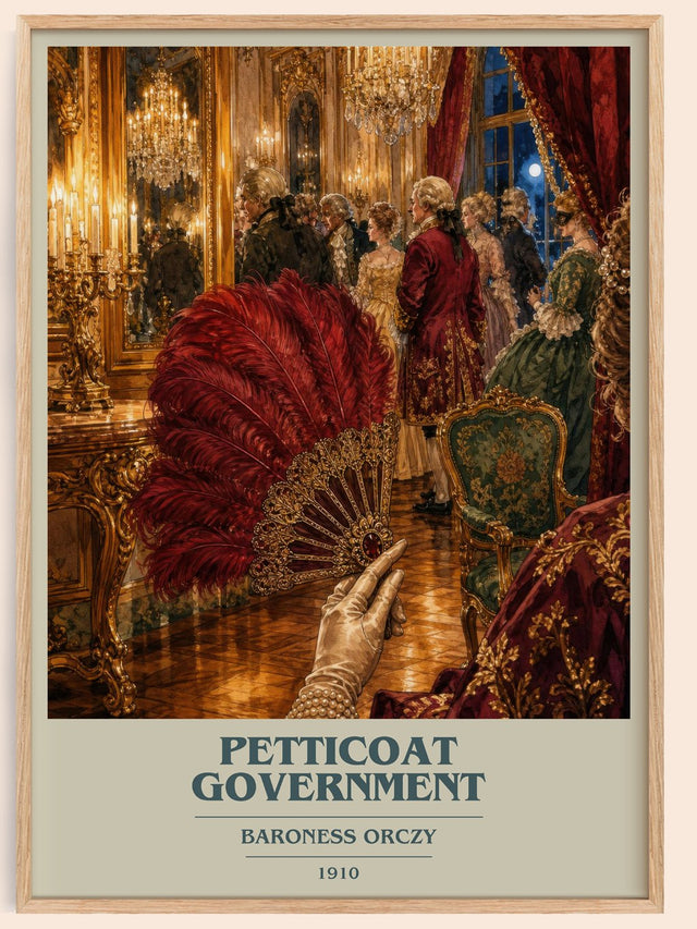 Petticoat Government Book Cover Poster by Baroness Orczy
