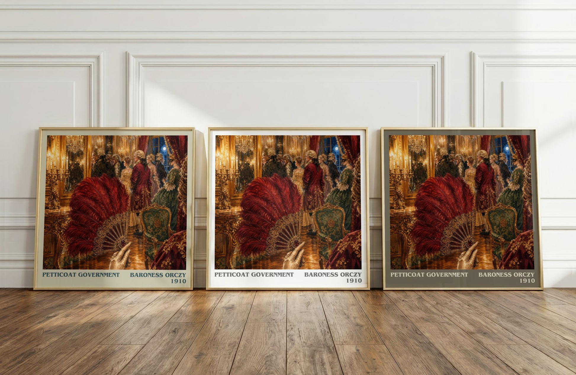Petticoat Government literary art print colour and style options – Baroness Orczy book art