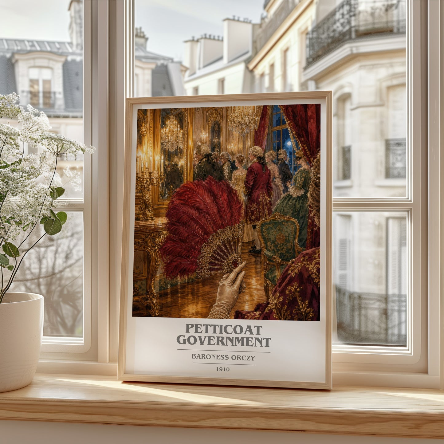 Petticoat Government book cover poster colour and style options – Baroness Orczy book art