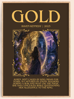 Gold Minimalist Book Poster by Raven Kennedy – image 1