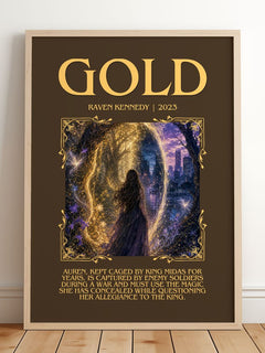 Gold Minimalist Book Poster by Raven Kennedy – image 2