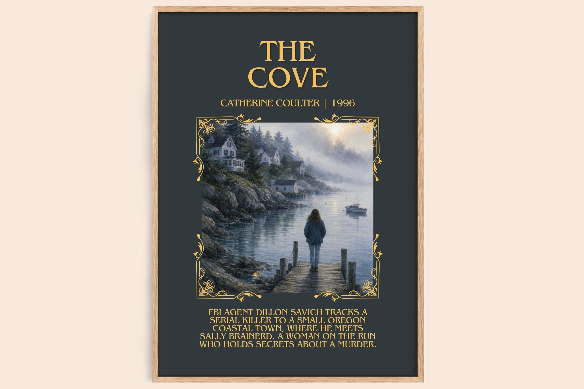 The Cove Minimalist Book Poster by Catherine Coulter