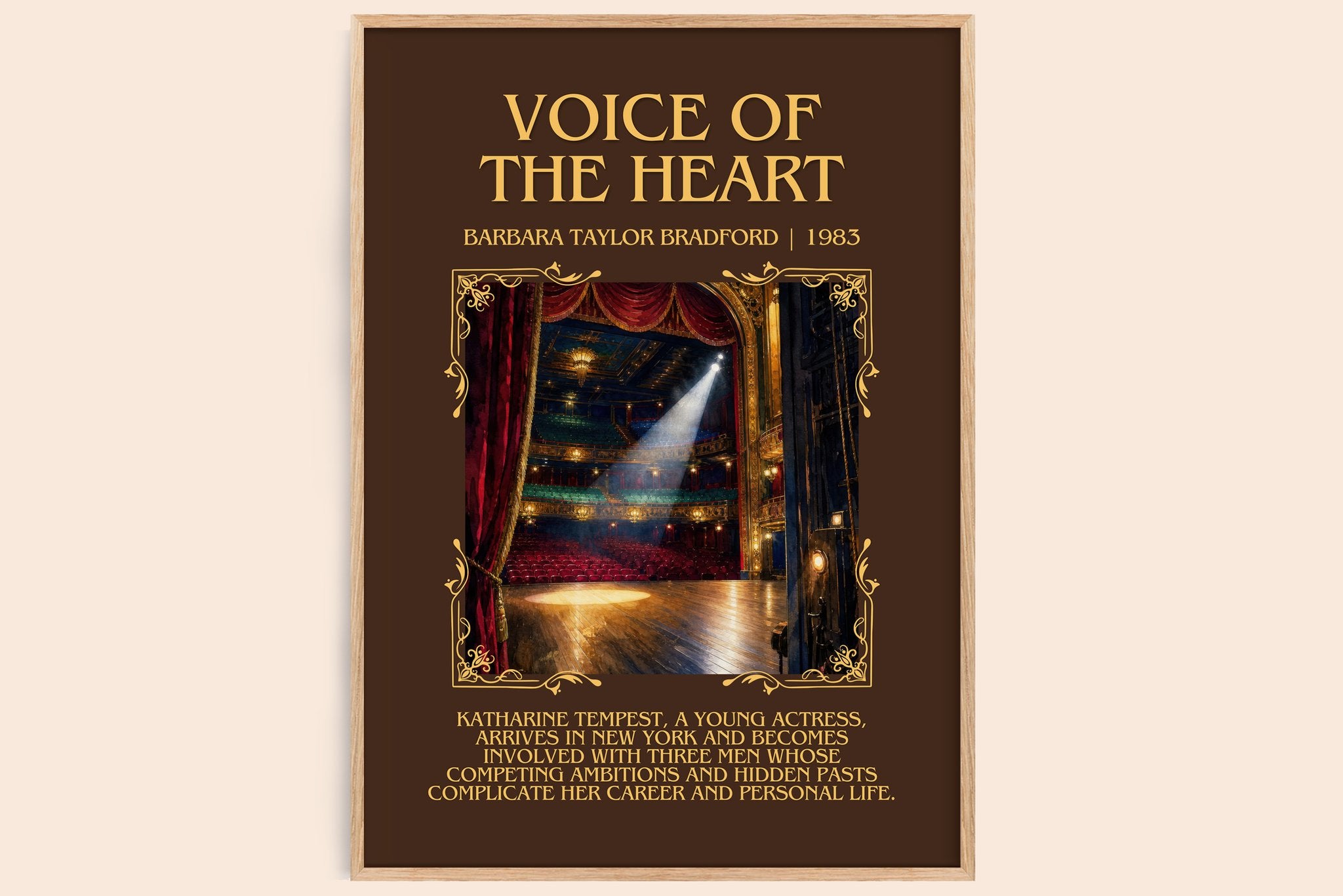 Voice of the Heart Minimalist Book Poster by Barbara Taylor Bradford