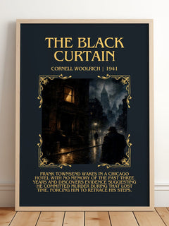 The Black Curtain Minimalist Book Poster by Cornell Woolrich – image 2