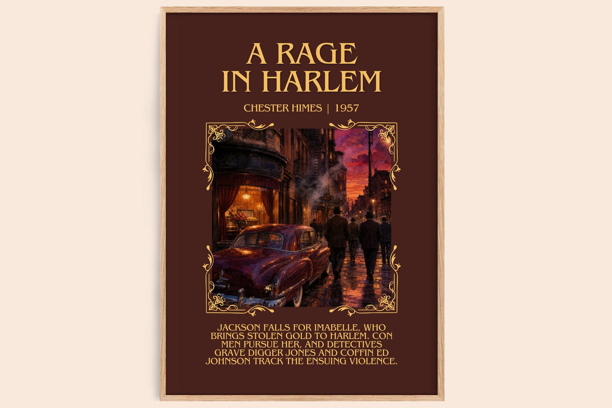 A Rage in Harlem Minimalist Book Poster by Chester Himes