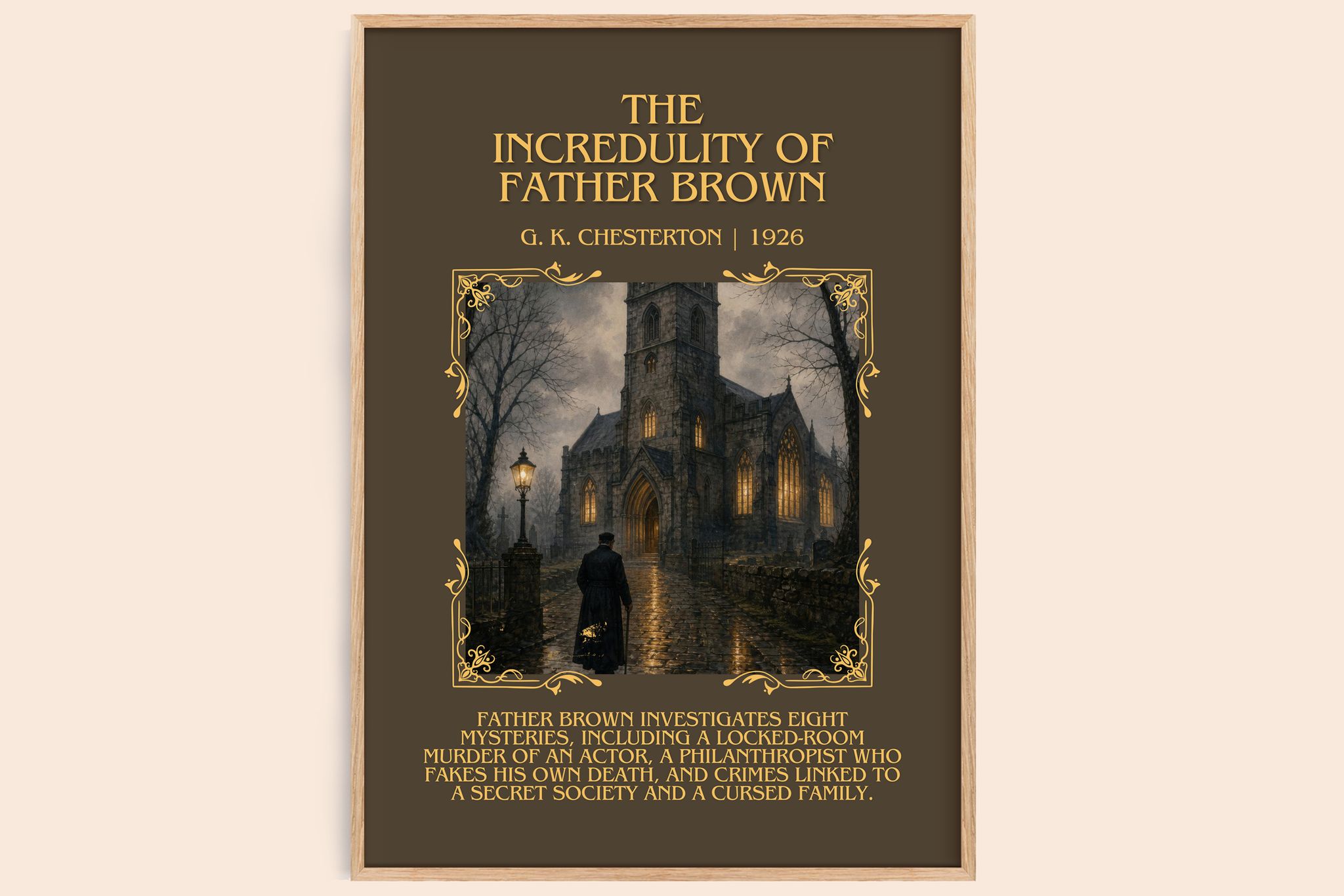 Incredulity of Father Brown Minimalist Book Poster by G. K. Chesterton
