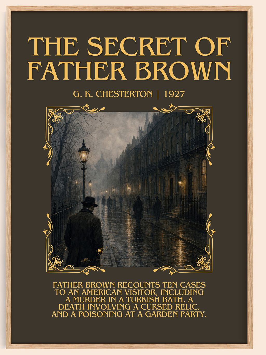 The Secret of Father Brown Minimalist Book Poster by G. K. Chesterton – book poster