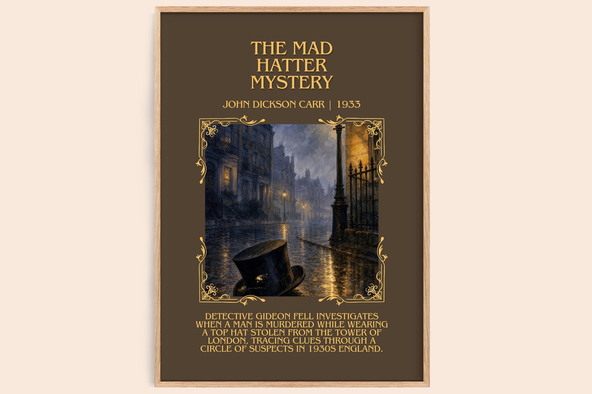 The Mad Hatter Mystery Minimalist Book Poster by John Dickson Carr