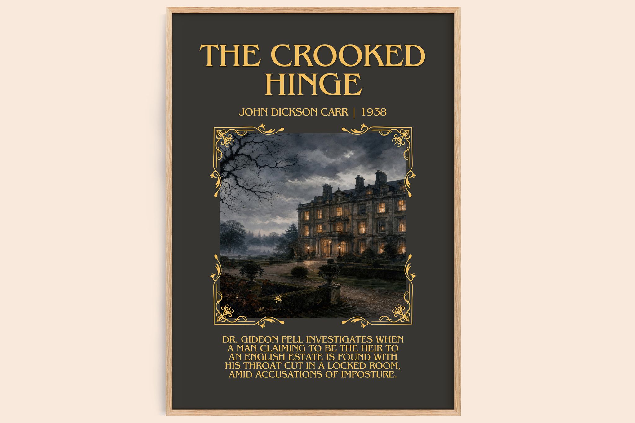 The Crooked Hinge Minimalist Book Poster by John Dickson Carr