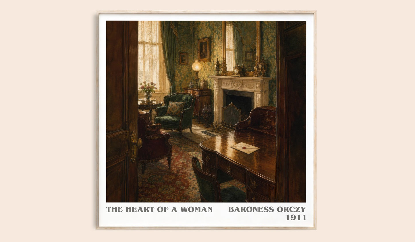 The Heart Of A Woman literary book poster by Baroness Orczy – framed literary art print