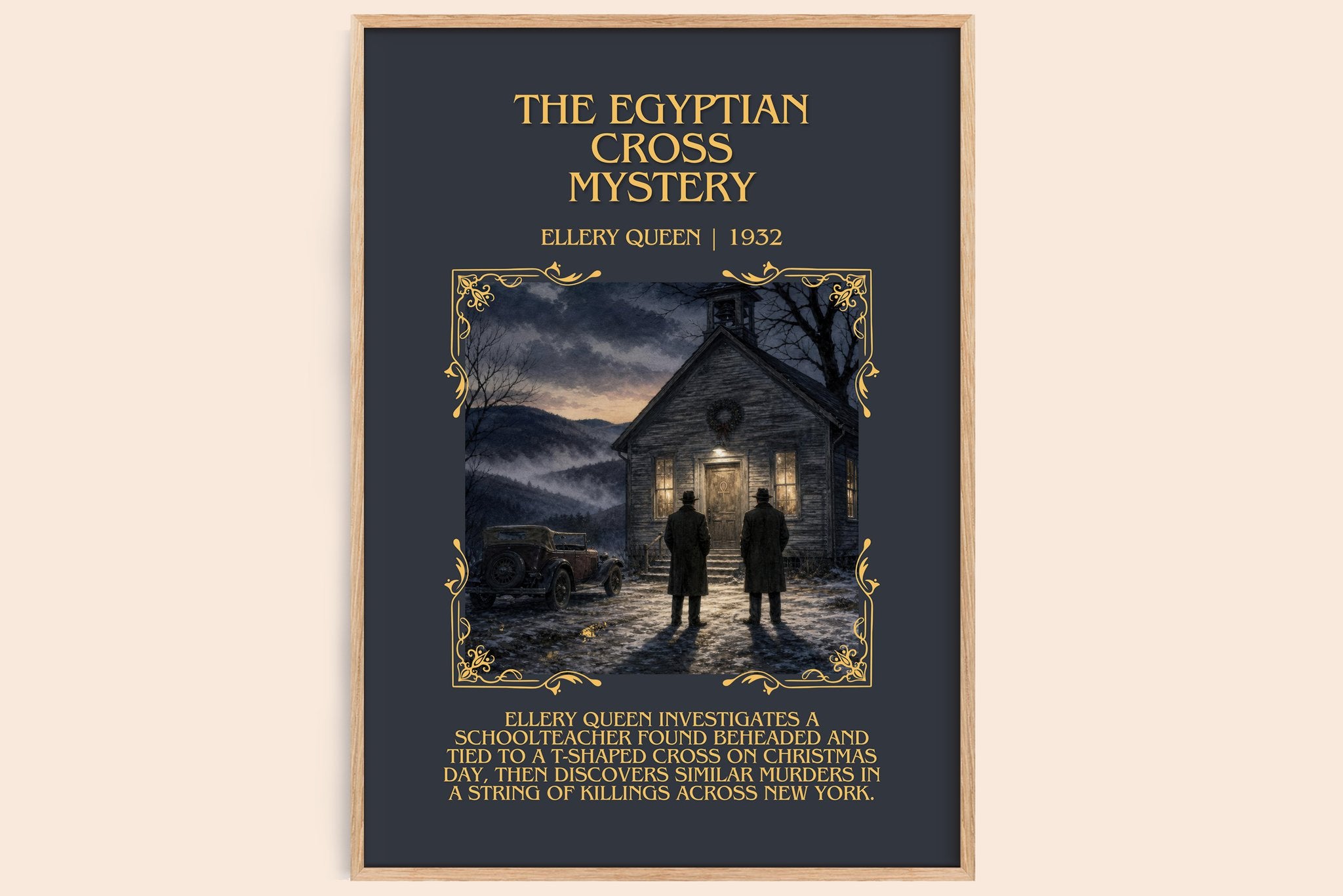 The Egyptian Cross Mystery Minimalist Book Poster by Ellery Queen