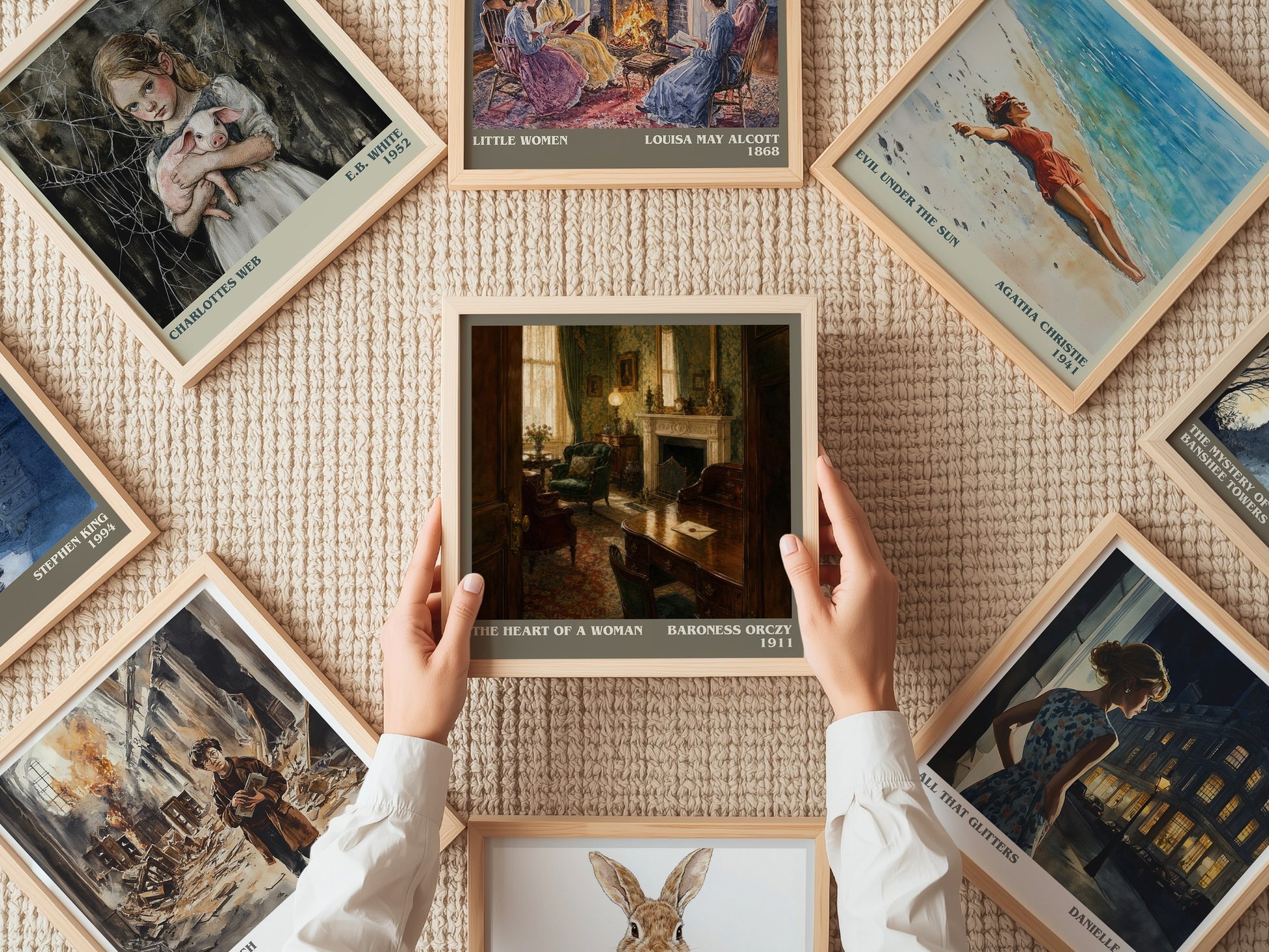 The Heart Of A Woman literary book poster framed on wall – romance wall art
