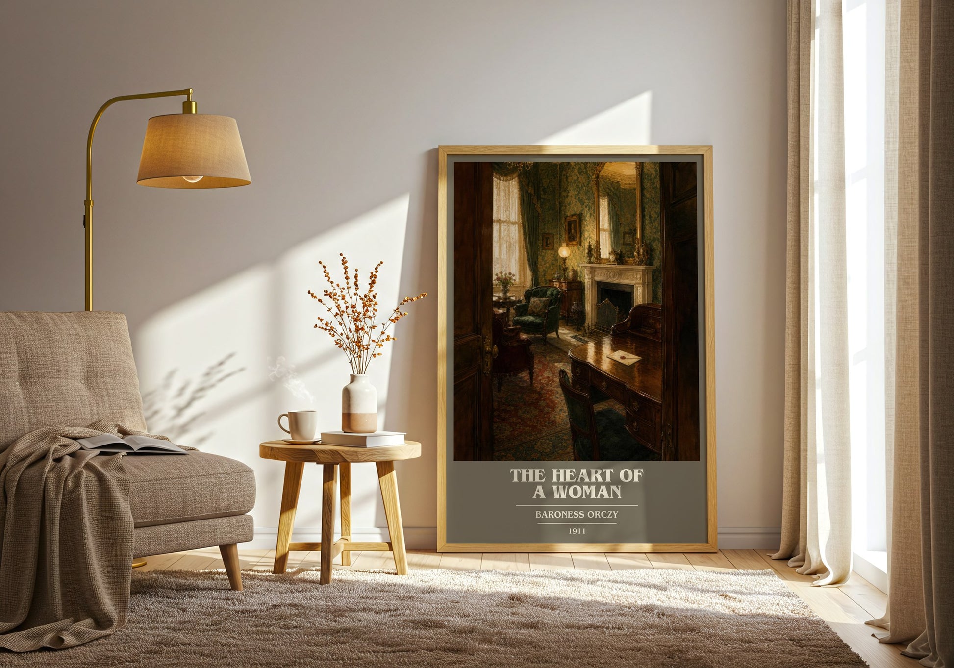 The Heart Of A Woman book cover print on bookshelf – Baroness Orczy fan gift