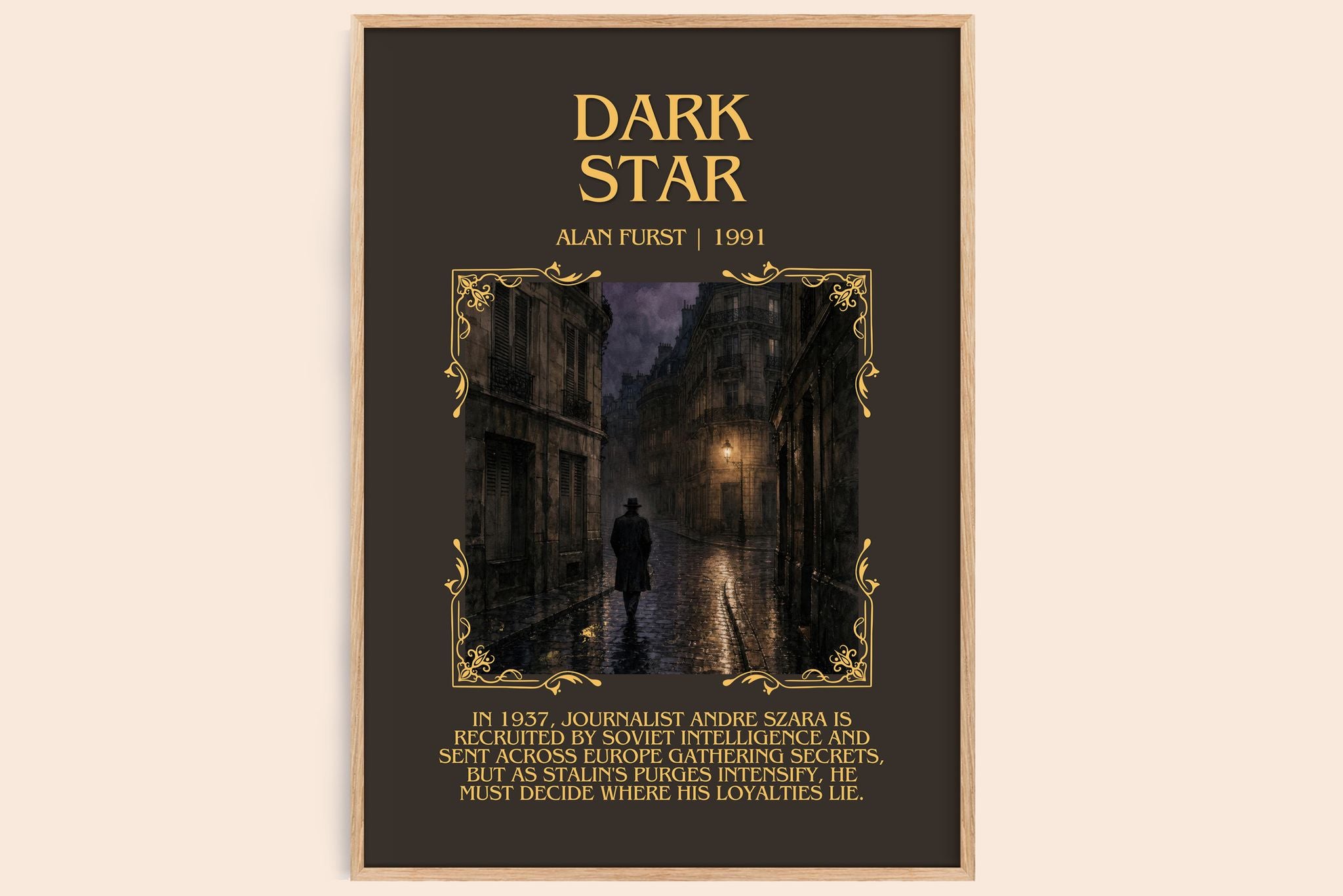 Dark Star Minimalist Book Poster by Alan Furst