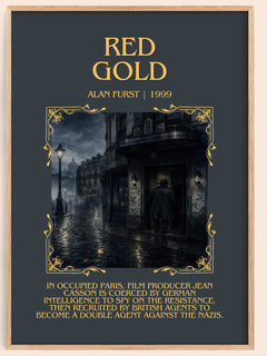 Red Gold Minimalist Book Poster by Alan Furst – image 1