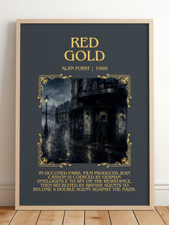 Red Gold Minimalist Book Poster by Alan Furst – image 2