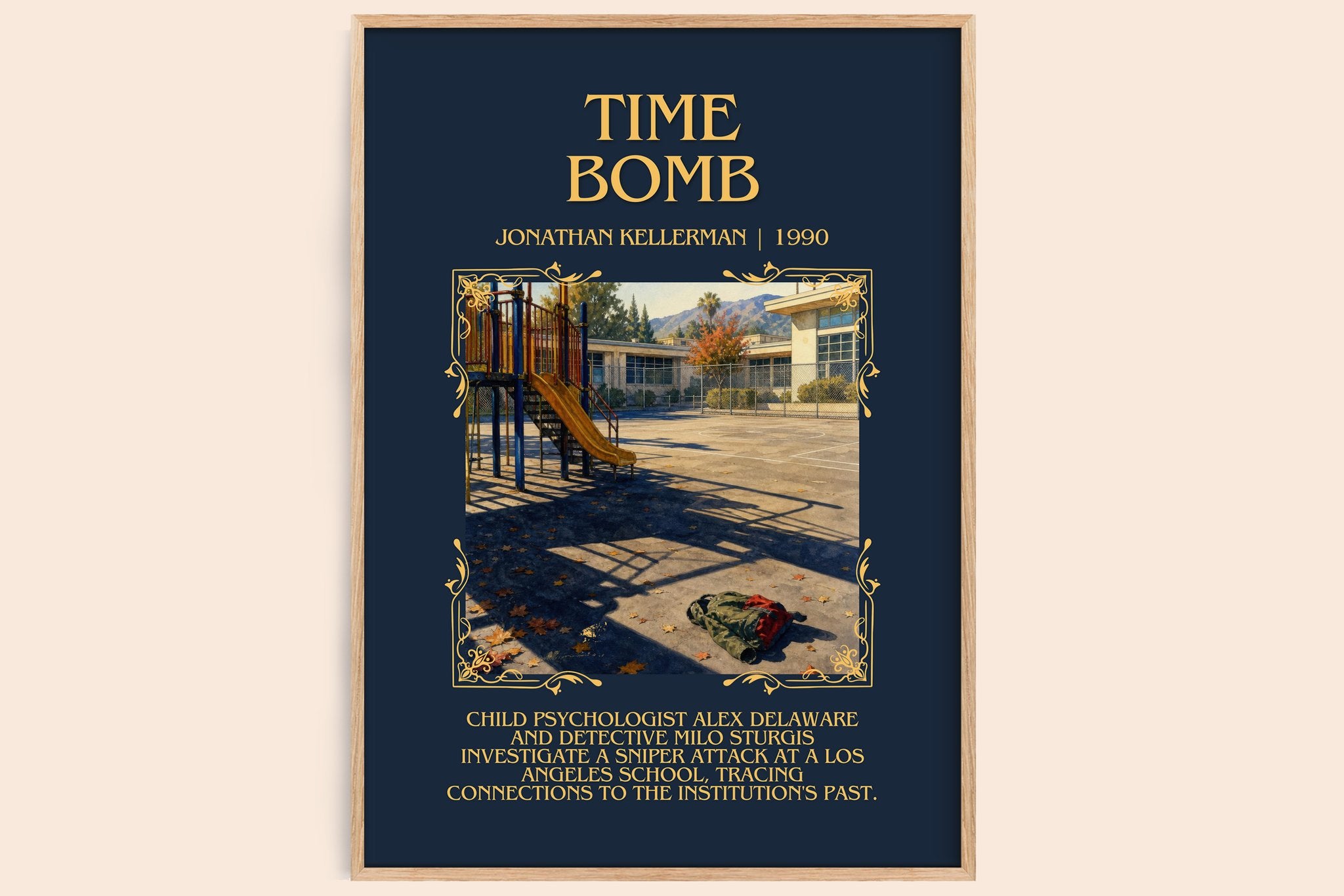 Time Bomb Minimalist Book Poster by Jonathan Kellerman