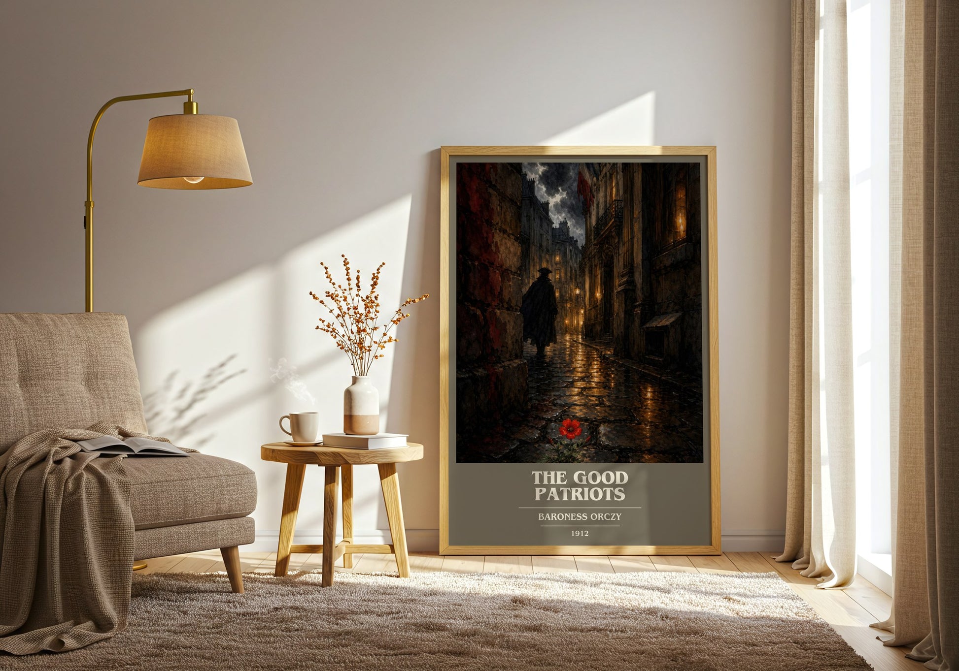 The Good Patriots book cover print on bookshelf – Baroness Orczy fan gift
