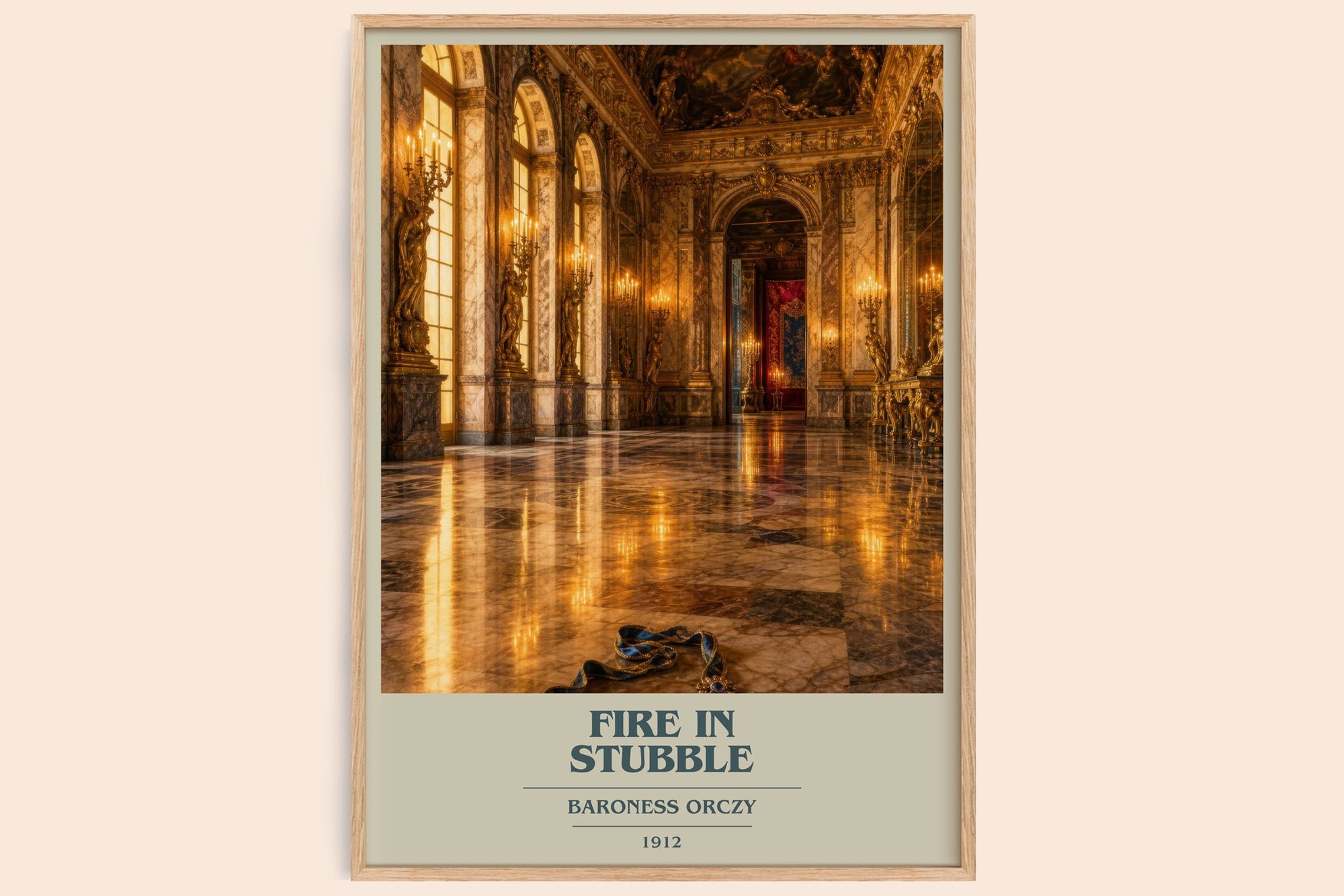 Fire In Stubble book cover book poster by Baroness Orczy – framed literary art print