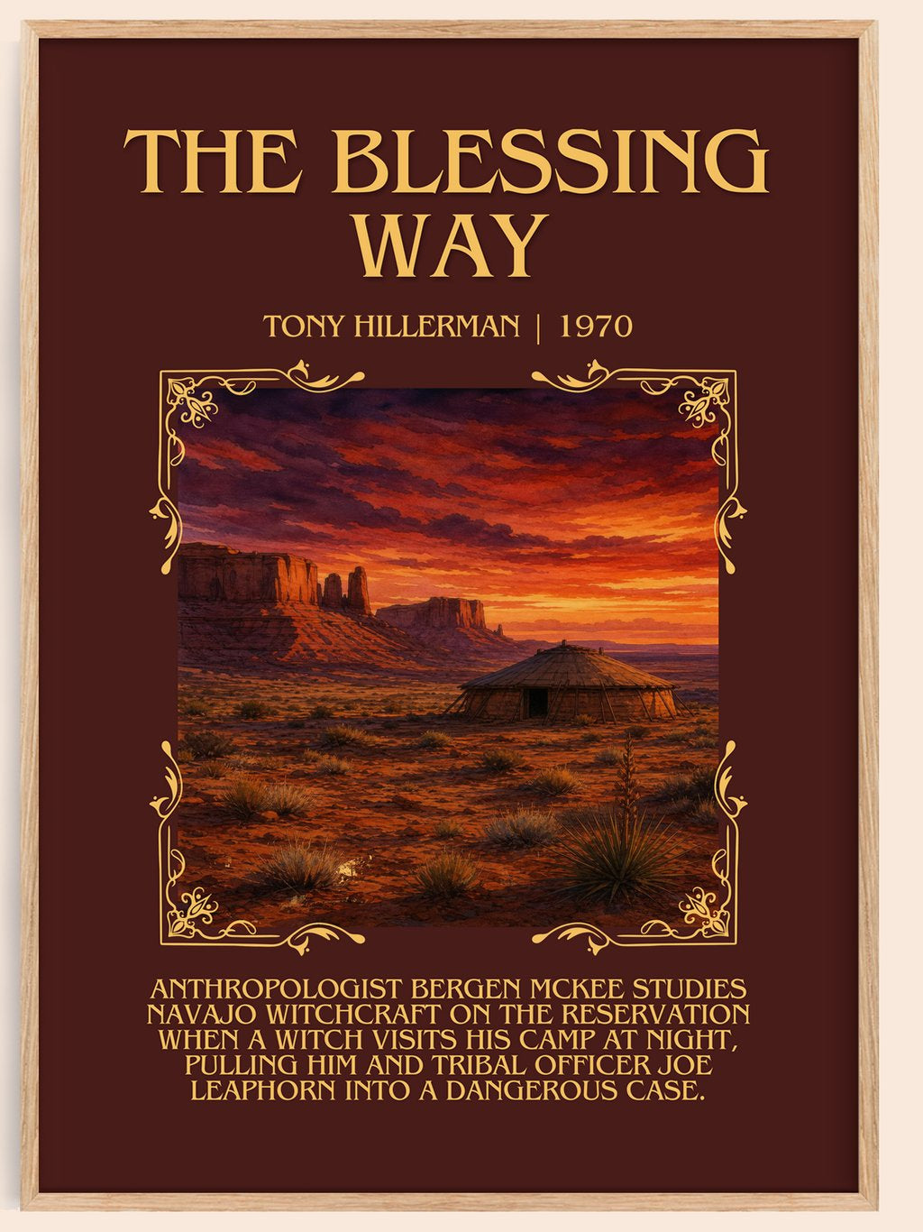 The Blessing Way Minimalist Book Poster by Tony Hillerman – book poster