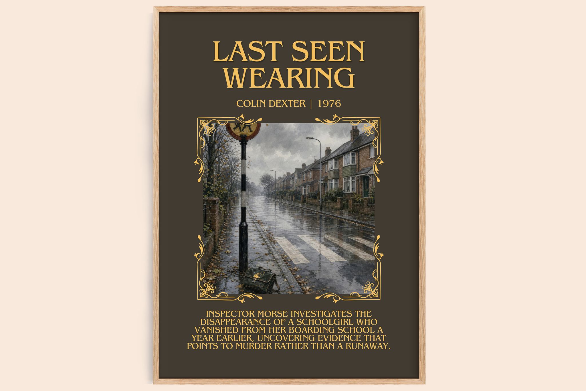 Last Seen Wearing Minimalist Book Poster by Colin Dexter