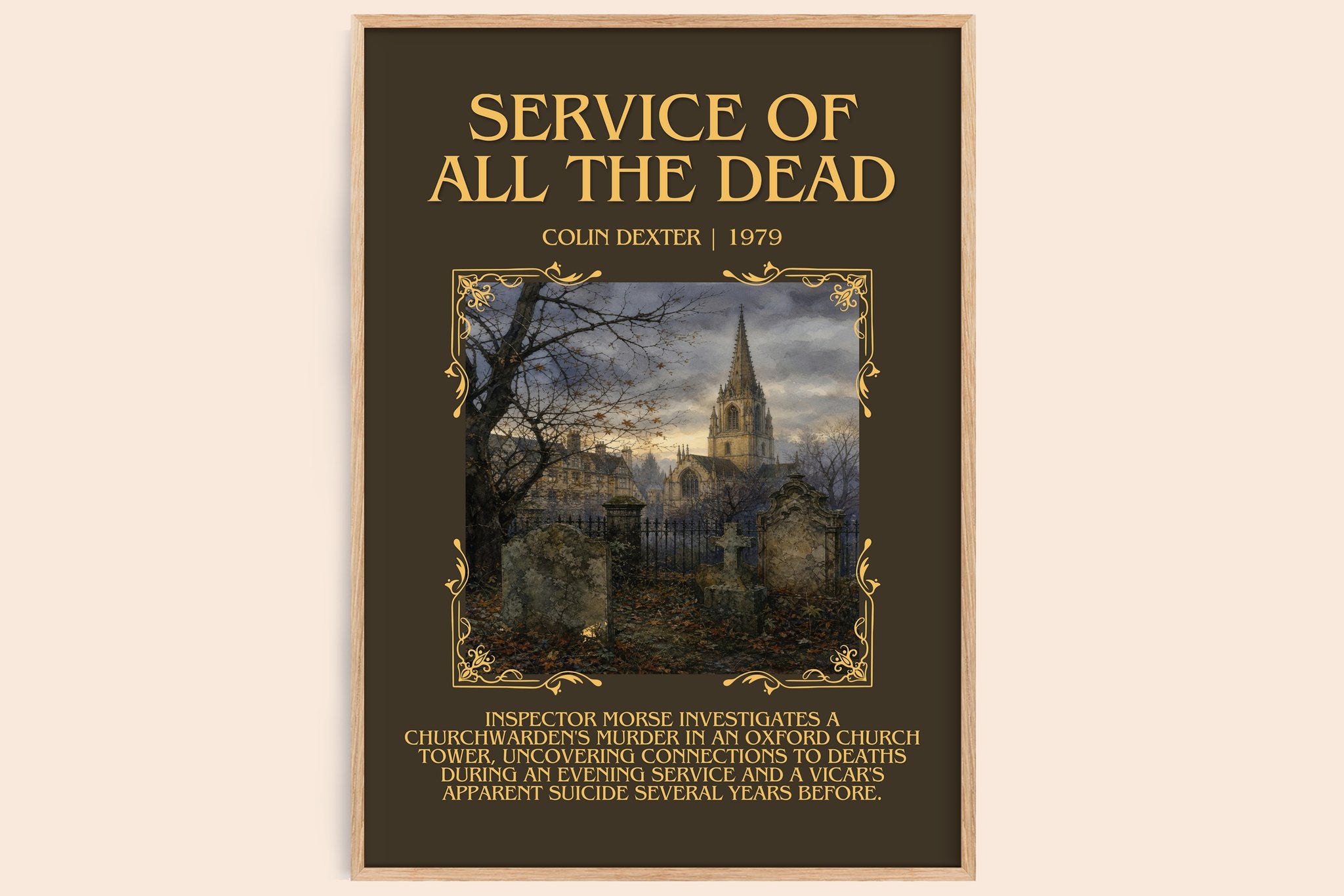 Service of All the Dead Minimalist Book Poster by Colin Dexter