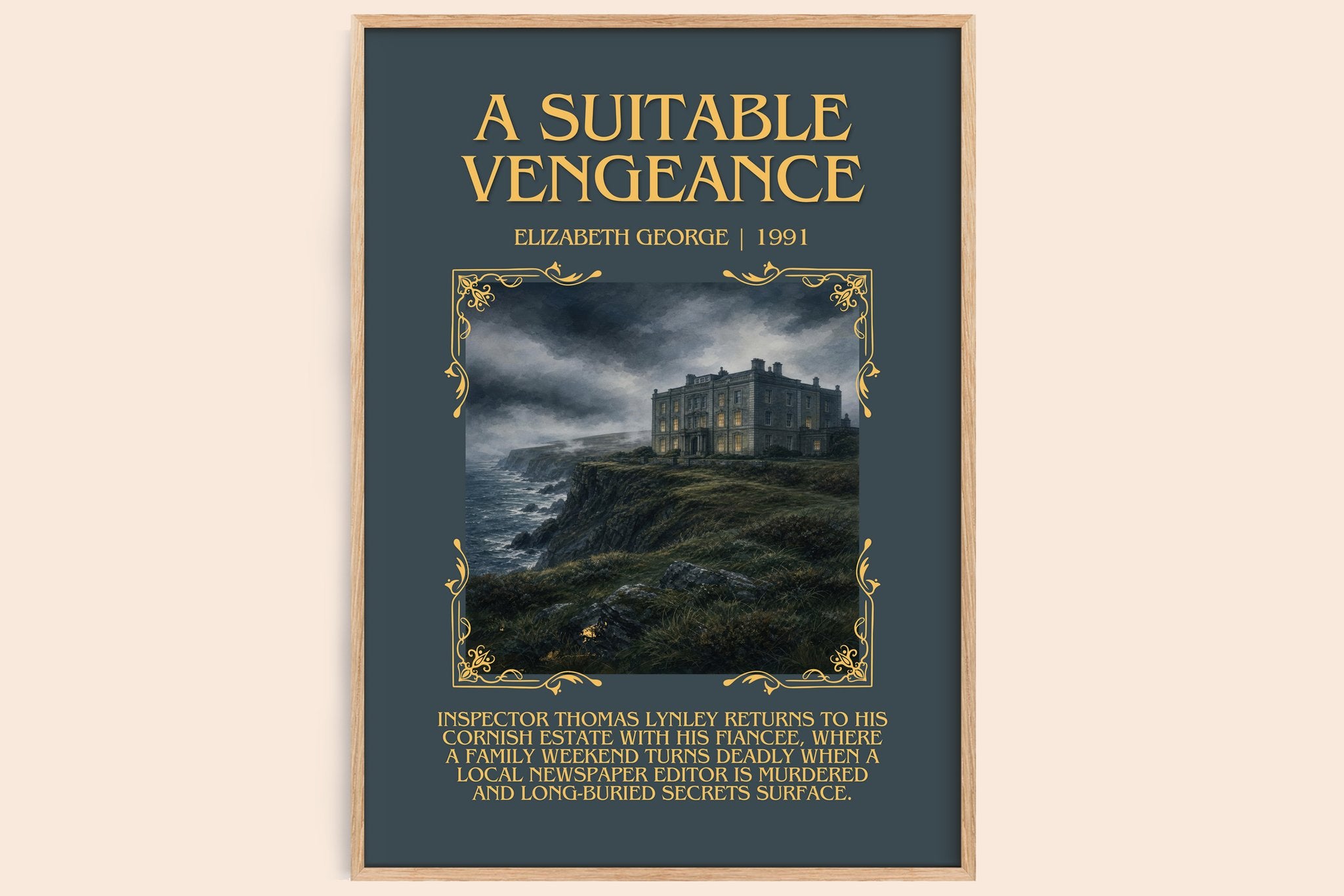 A Suitable Vengeance Minimalist Book Poster by Elizabeth George