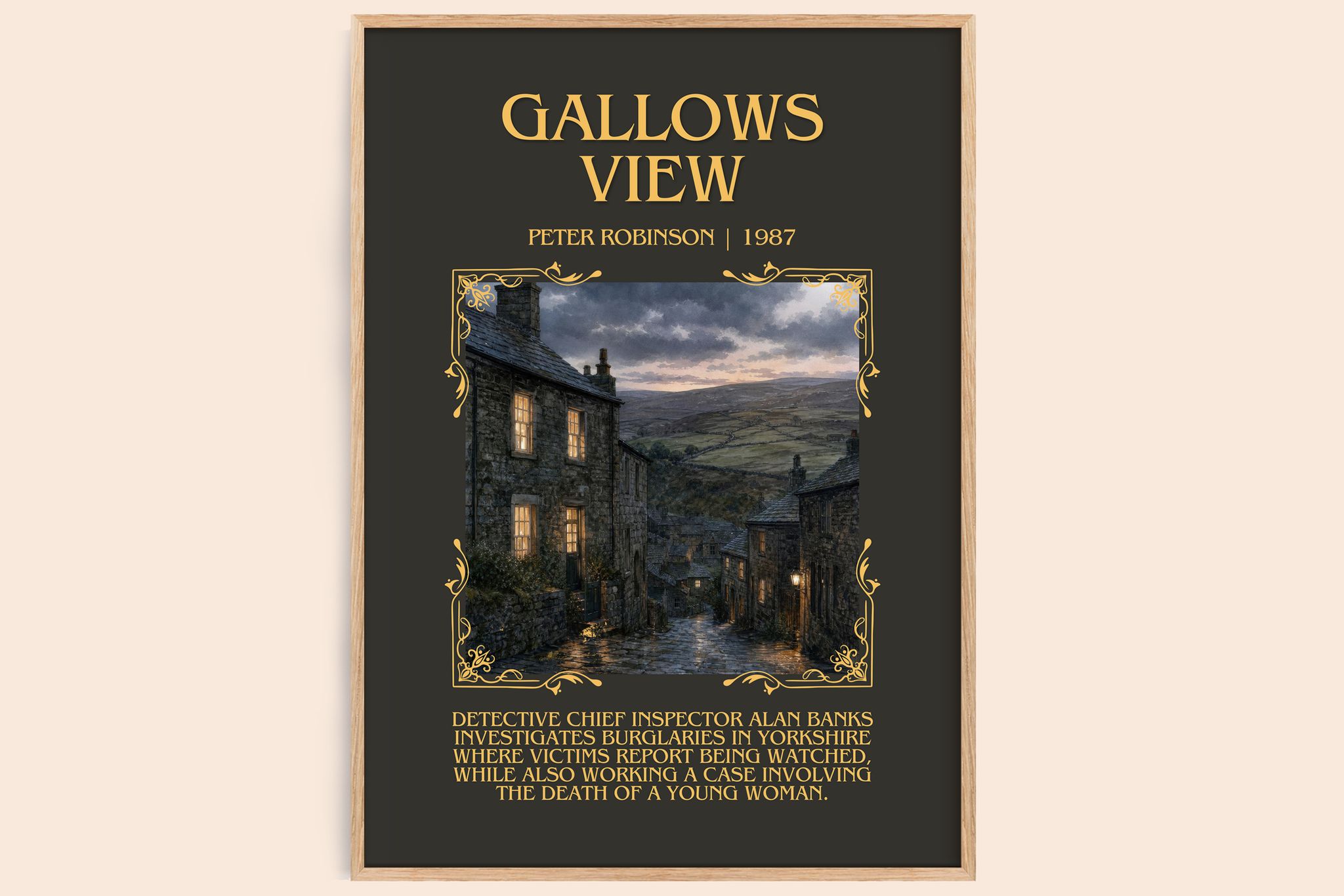 Gallows View Minimalist Book Poster by Peter Robinson