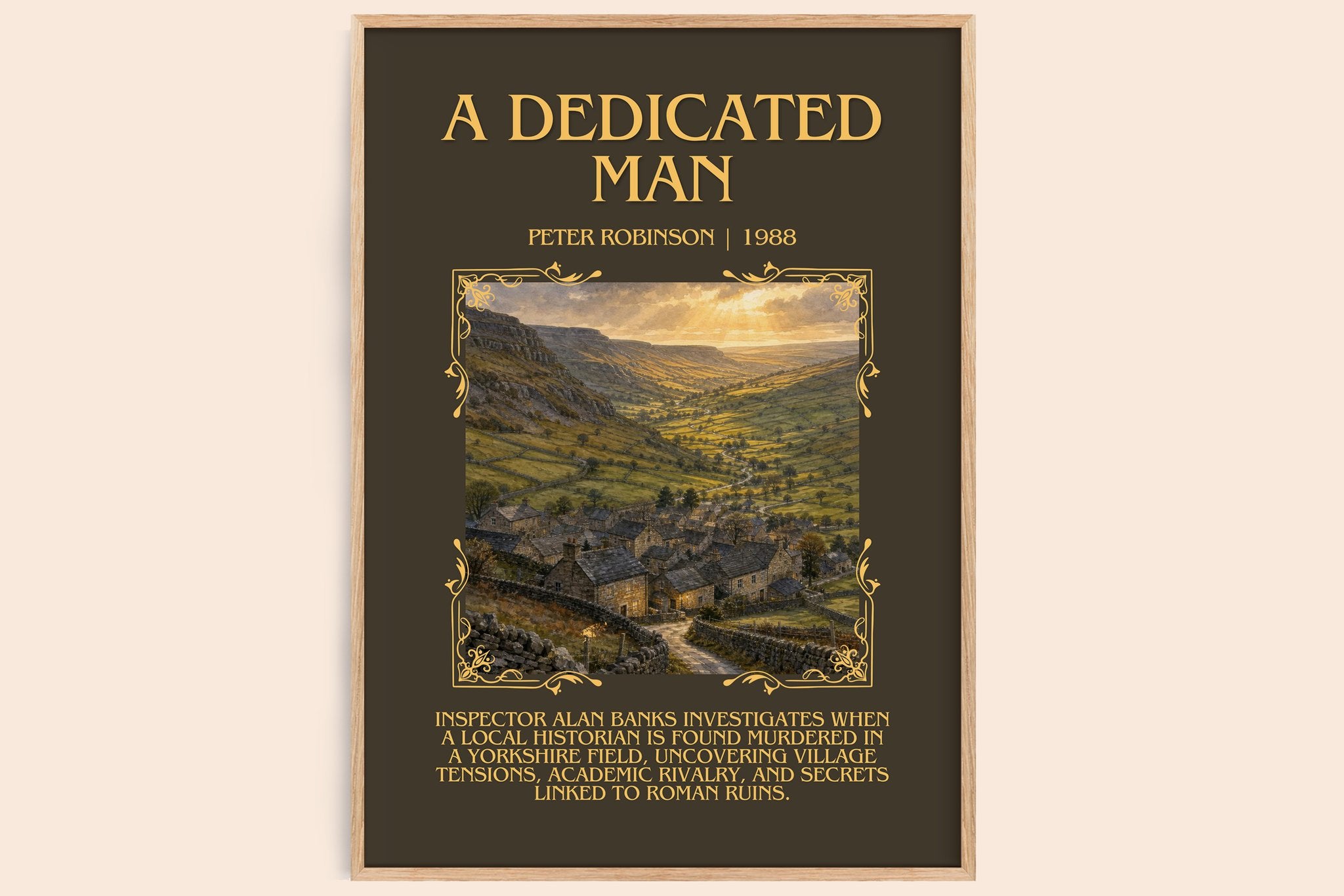 A Dedicated Man Minimalist Book Poster by Peter Robinson