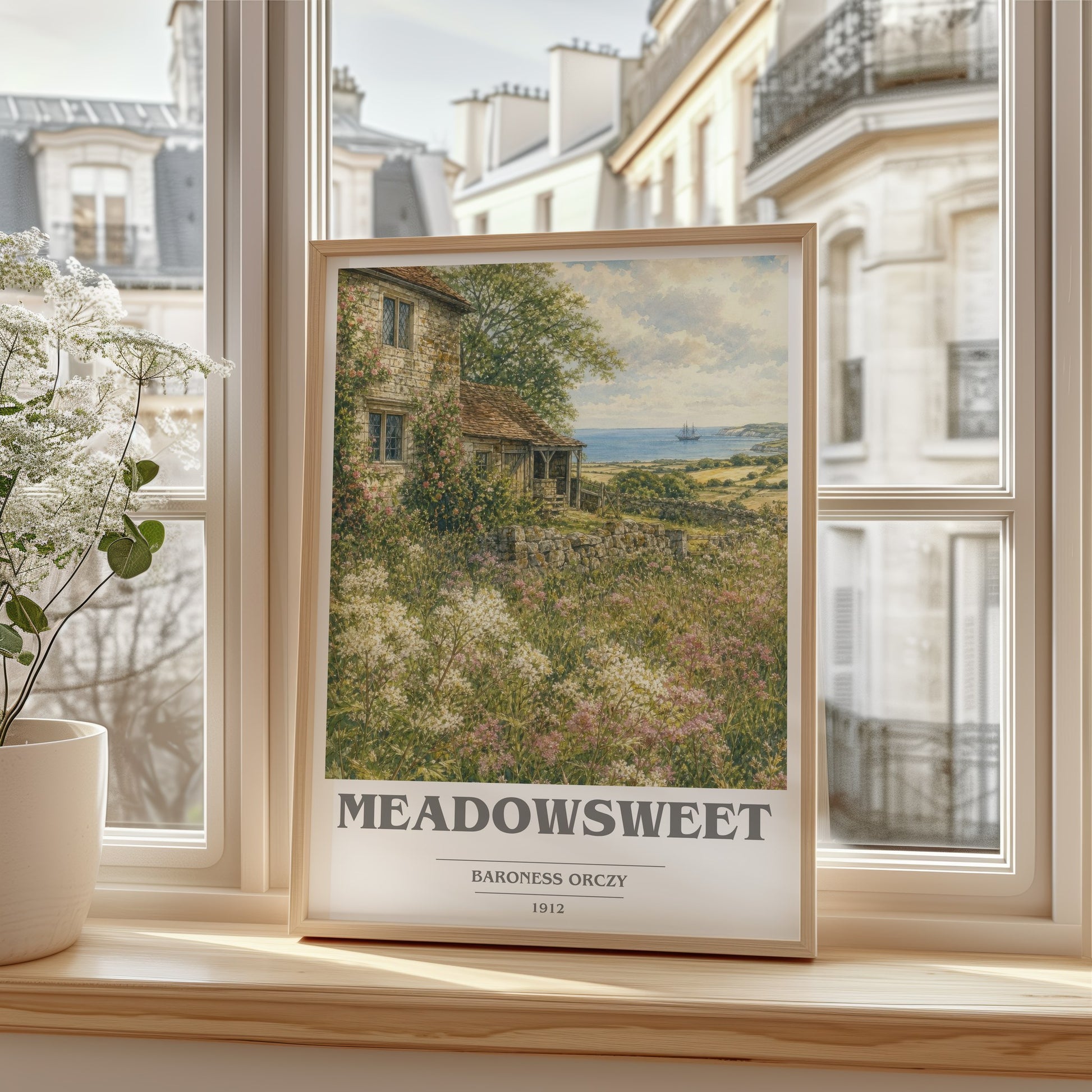 Meadowsweet book cover poster colour and style options – Baroness Orczy book art
