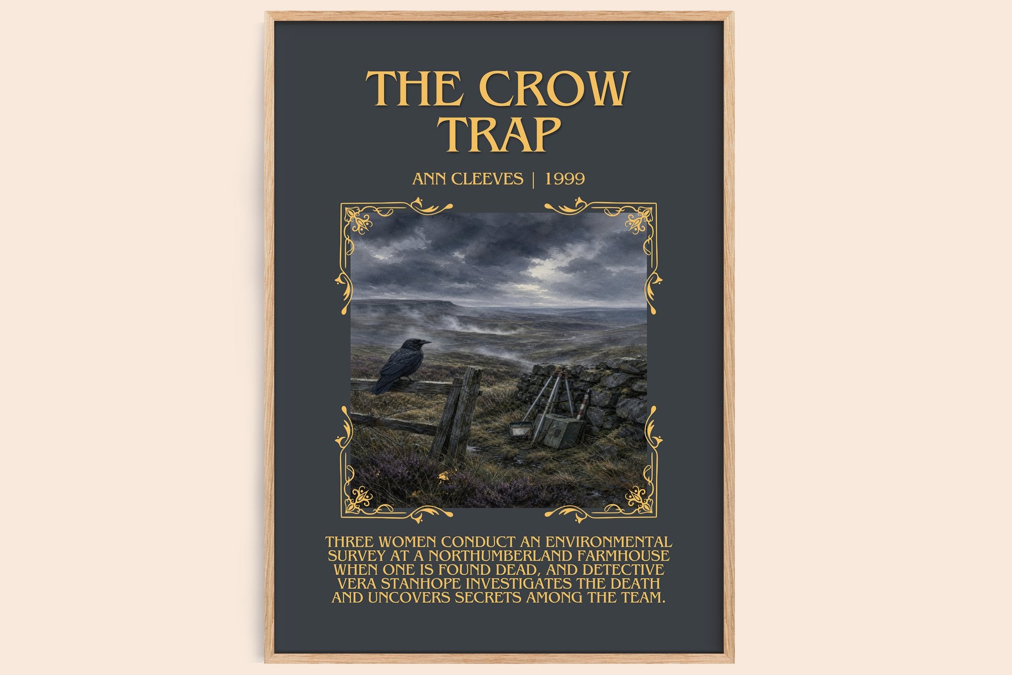 The Crow Trap Minimalist Book Poster by Ann Cleeves