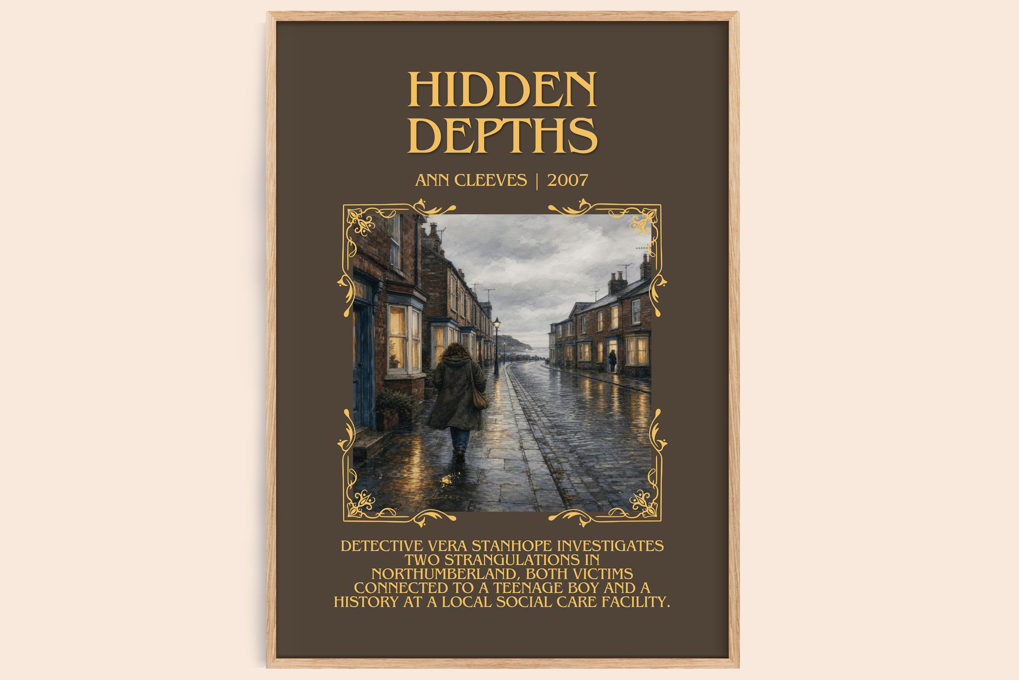 Hidden Depths Minimalist Book Poster by Ann Cleeves