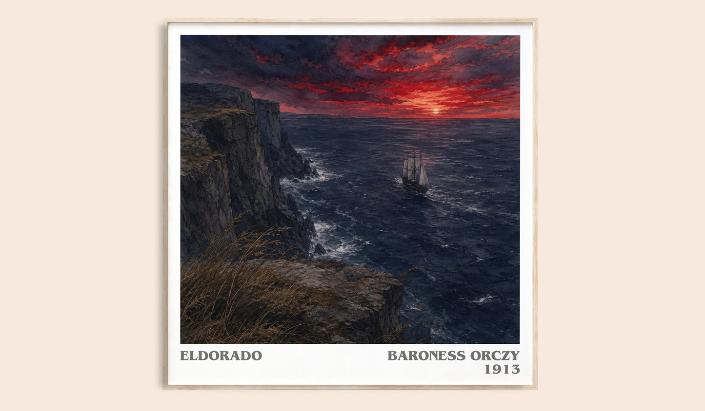 Eldorado literary book poster by Baroness Orczy – framed literary art print