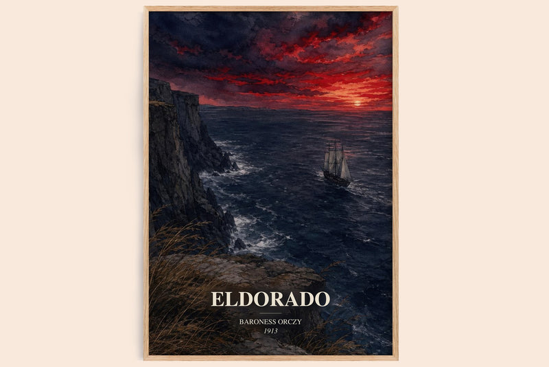 Eldorado watercolour book poster by Baroness Orczy – framed literary art print