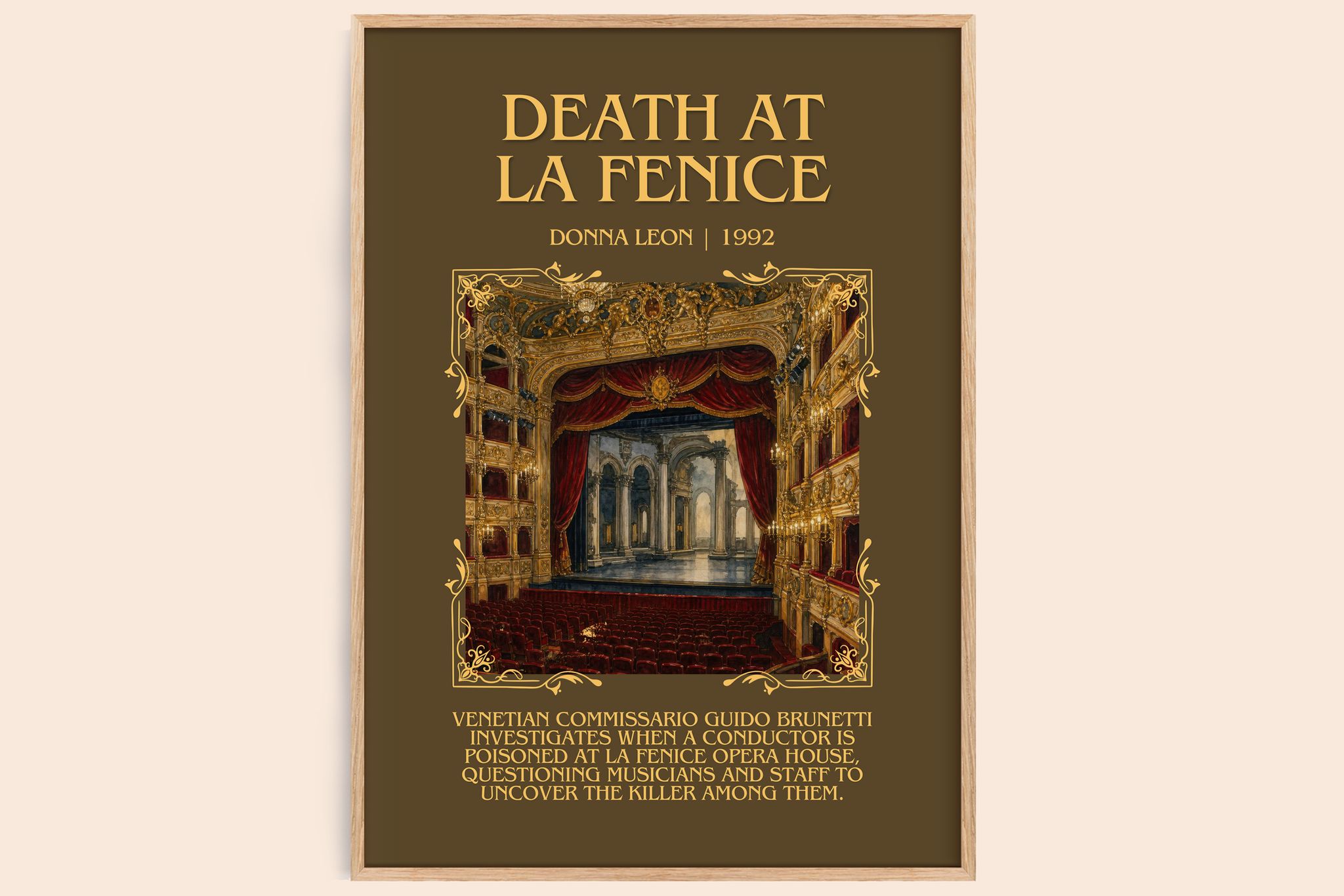 Death at La Fenice Minimalist Book Poster by Donna Leon