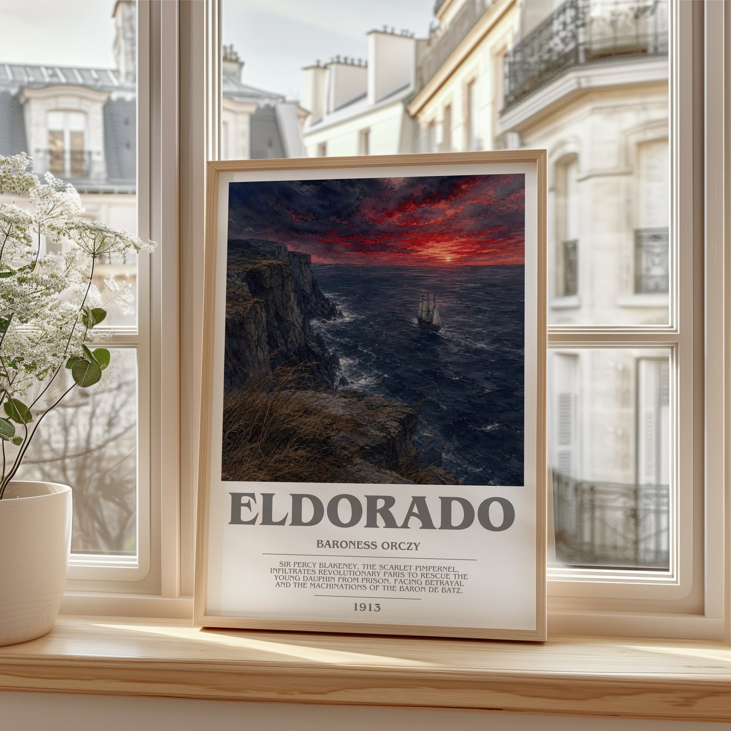Eldorado bookish poster colour and style options – Baroness Orczy book art