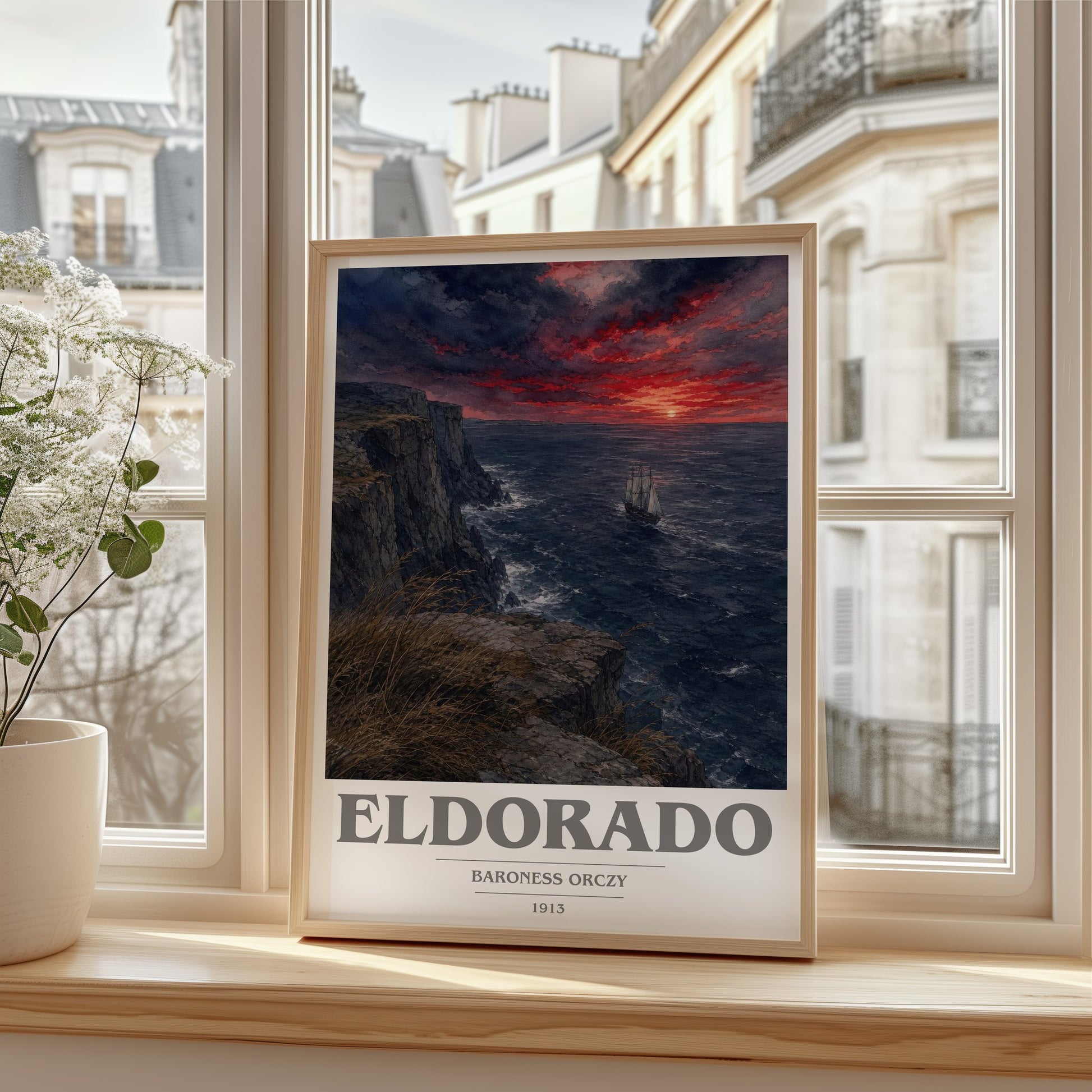 Eldorado book cover poster colour and style options – Baroness Orczy book art