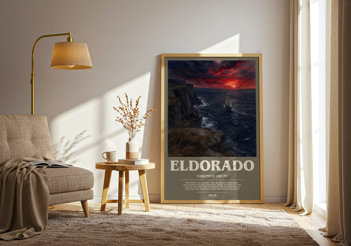 Eldorado bookish print on bookshelf – Baroness Orczy fan gift