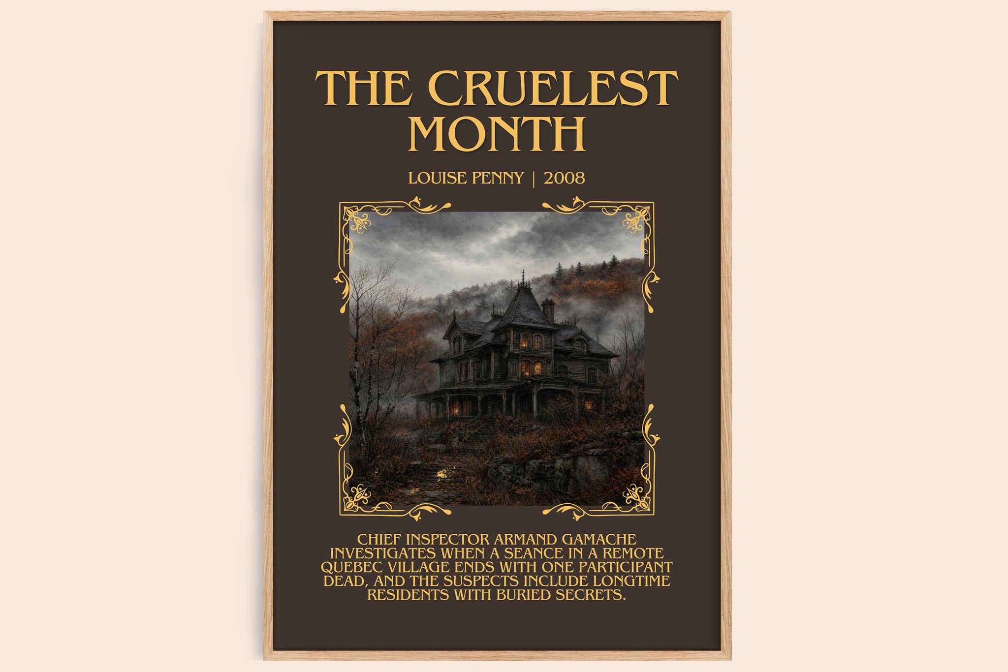 The Cruelest Month Minimalist Book Poster by Louise Penny