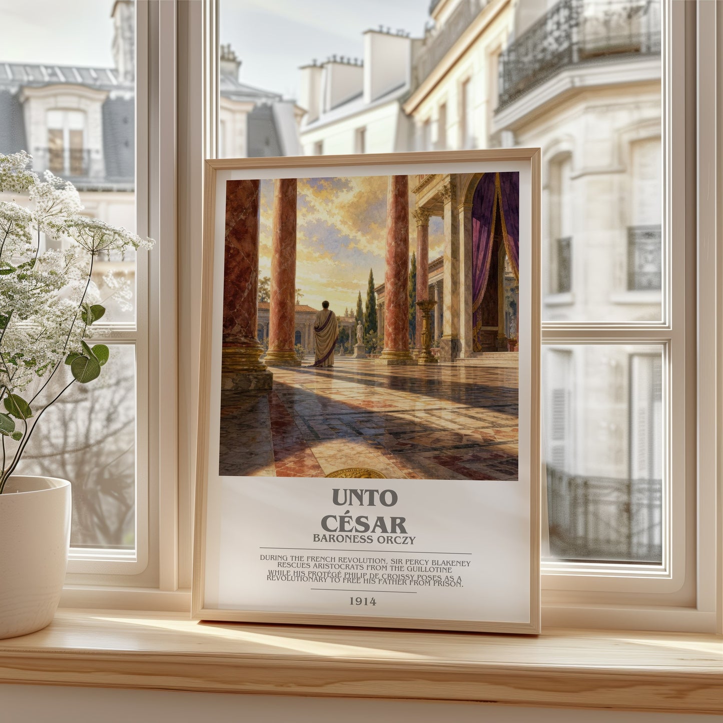 Unto César bookish poster colour and style options – Baroness Orczy book art