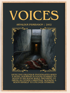 Voices Minimalist Book Poster by Arnaldur Indriðason – image 1
