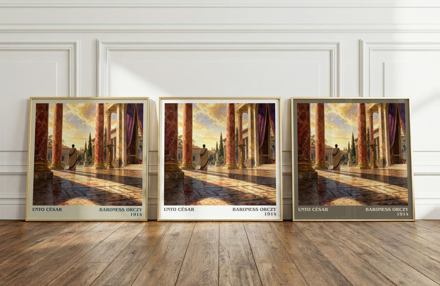 Unto César literary art print colour and style options – Baroness Orczy book art
