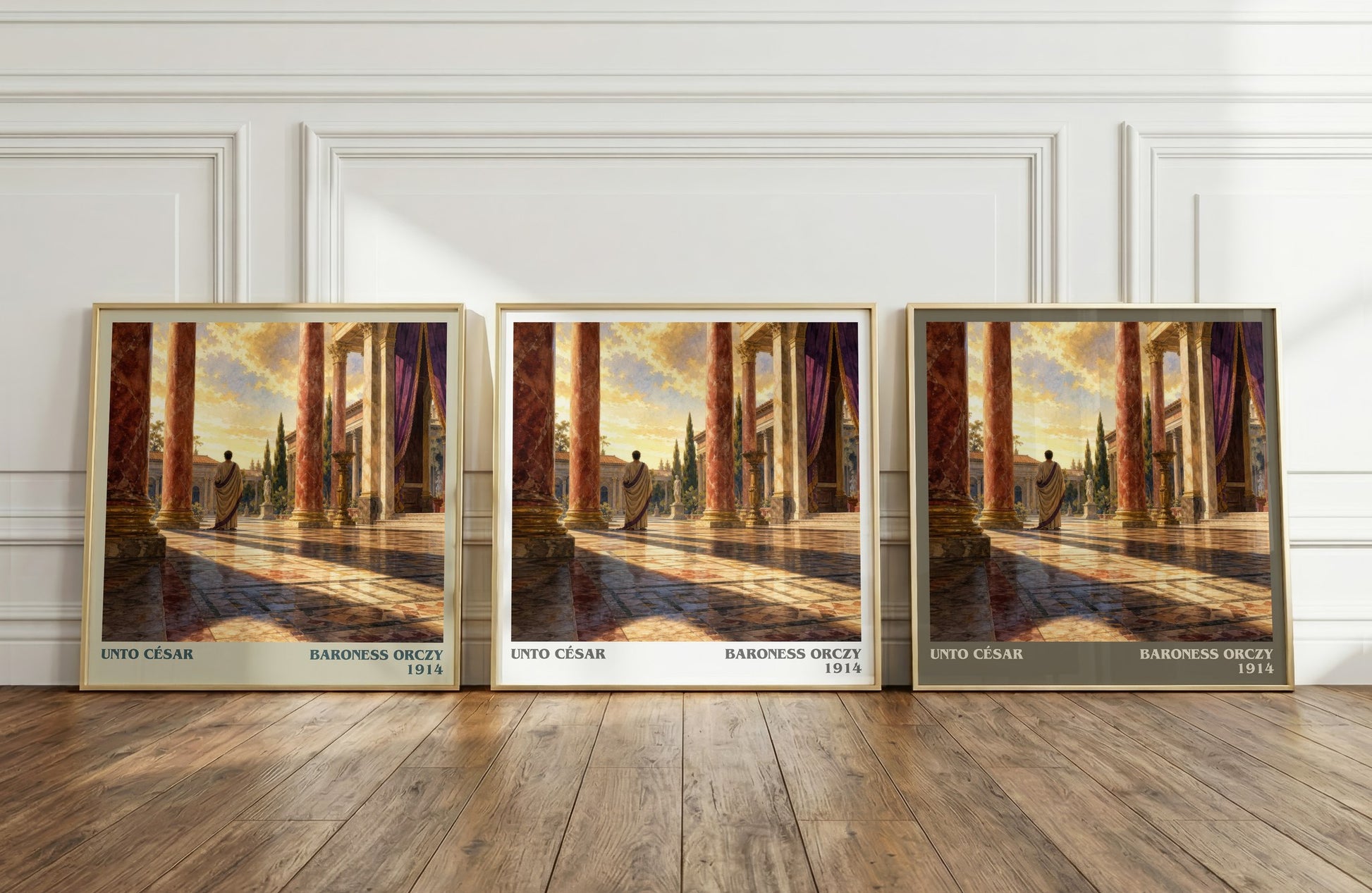 Unto César literary art print colour and style options – Baroness Orczy book art