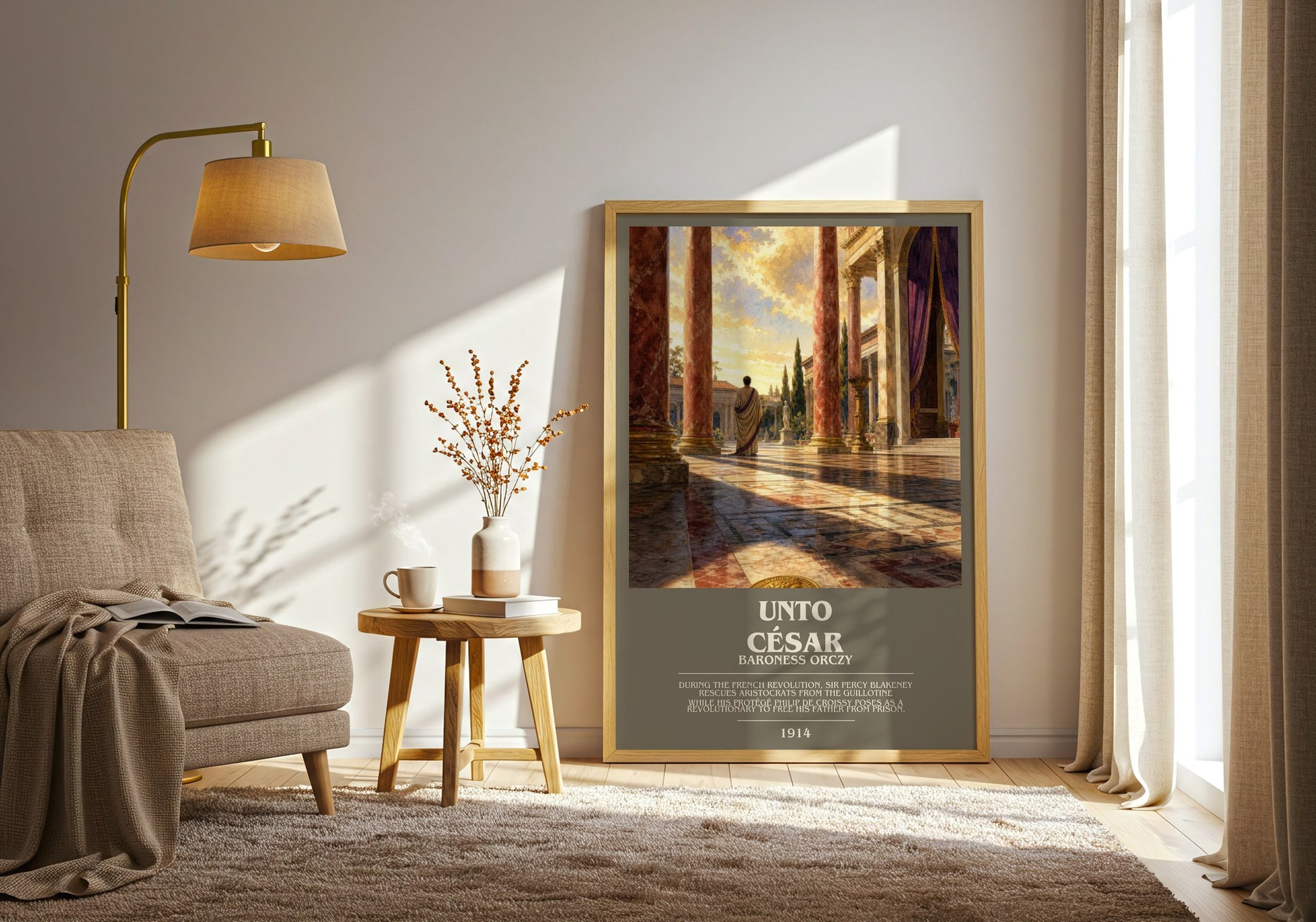 Unto César bookish print on bookshelf – Baroness Orczy fan gift