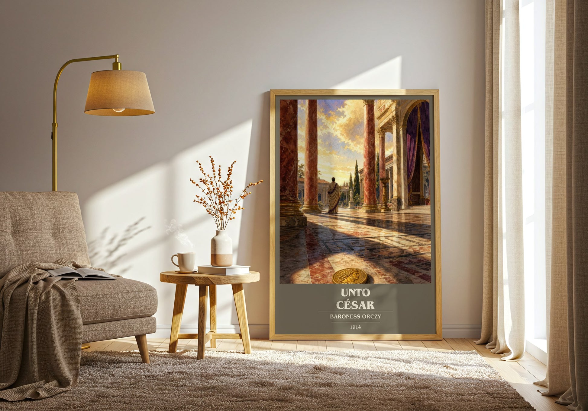 Unto César book cover print on bookshelf – Baroness Orczy fan gift