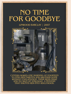 No Time for Goodbye Minimalist Book Poster by Linwood Barclay – image 1