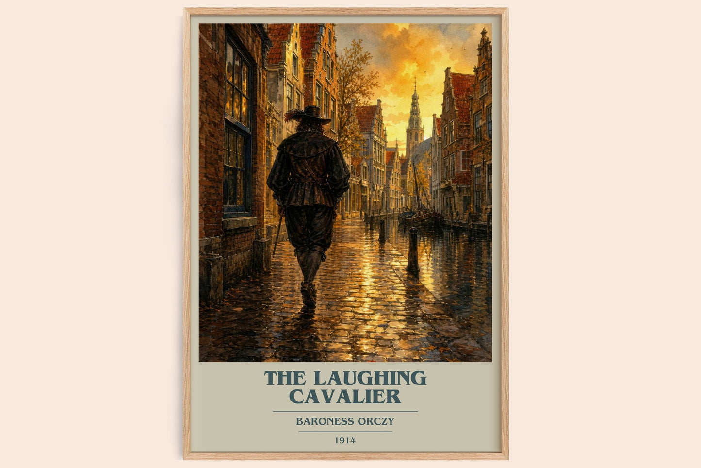The Laughing Cavalier book cover book poster by Baroness Orczy – framed literary art print