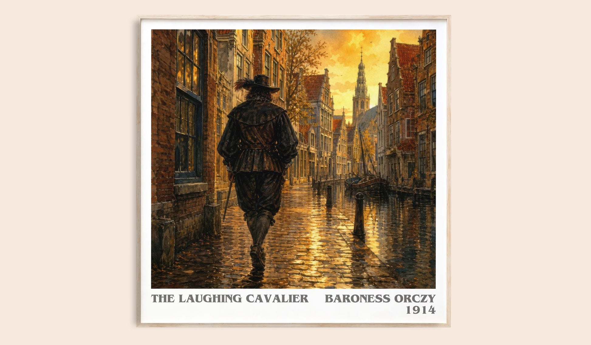 The Laughing Cavalier literary book poster by Baroness Orczy – framed literary art print